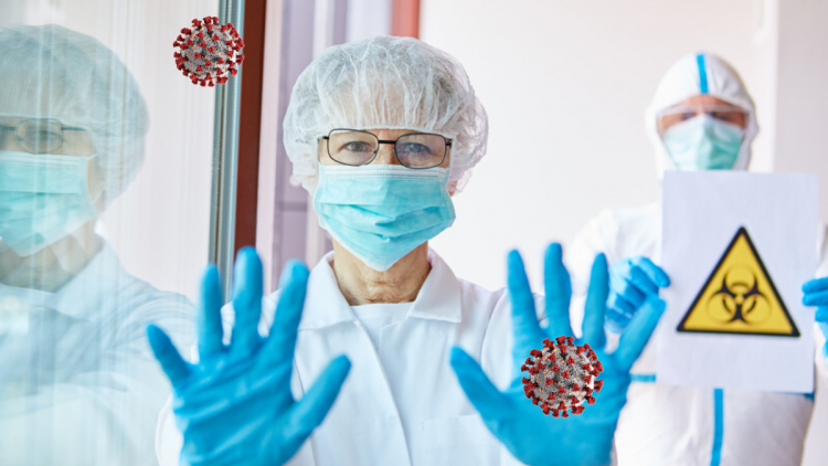 Docteurs Habillés pour Combattre Covid-19